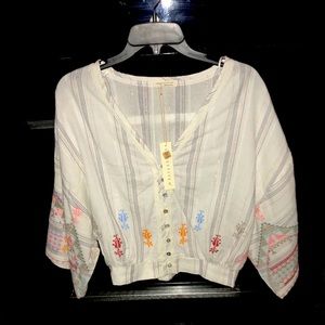 Lovestitch embroidered crop top